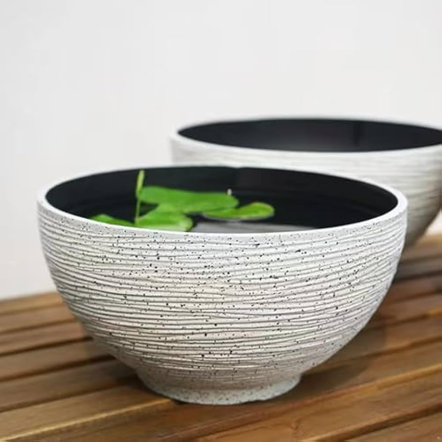 Amazon | 金魚鉢 大型 屋外飼育 メダカ 鉢 プラスチック製の模造